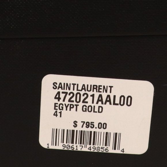 NWT & Box Yves Saint Laurent Strappy Heels in Egypt Gold - Picture 13 of 13